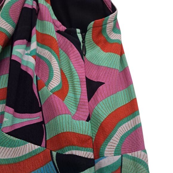 NWT Anthropologie Dress Womens 10 Kenzie Colorful‎ Asymmetric Retro Mod Dopamine - Picture 8 of 14